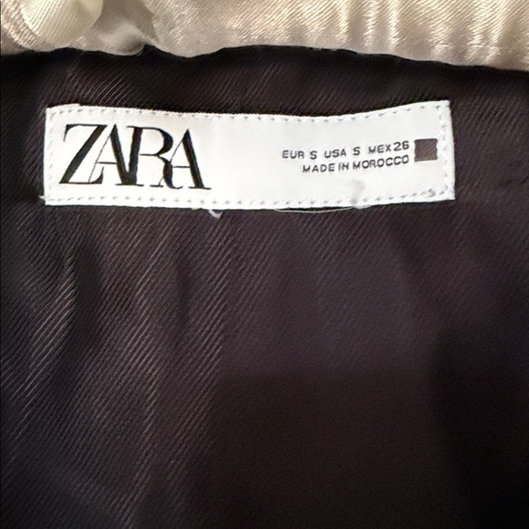 Zara Checkered Jacket in Black, White, and Green Size Small - Picture 3 of 6